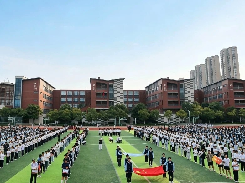 尹湖拾光||红旗漫卷映朝阳，少年意气正当时——苏州大学附属吴中学校尹山湖中学运动会